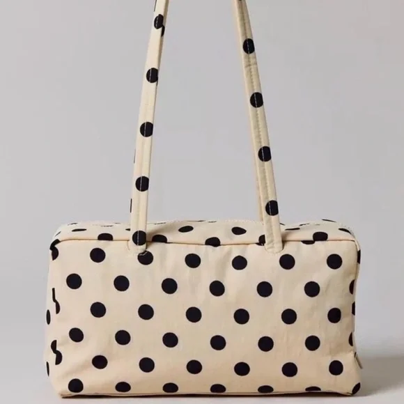 Baggu Bowler Bag- Polka Dot Cream & Black - Picture 6 of 8